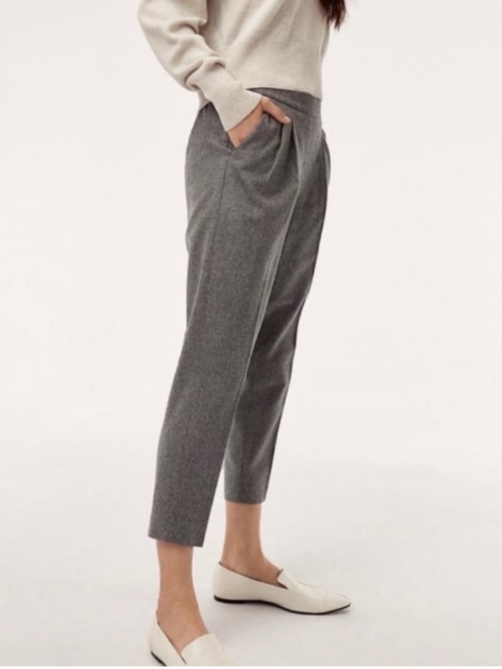 Aritzia Babaton Cohen Wool Cashmere Pants Heather Grey Size 6 NWT